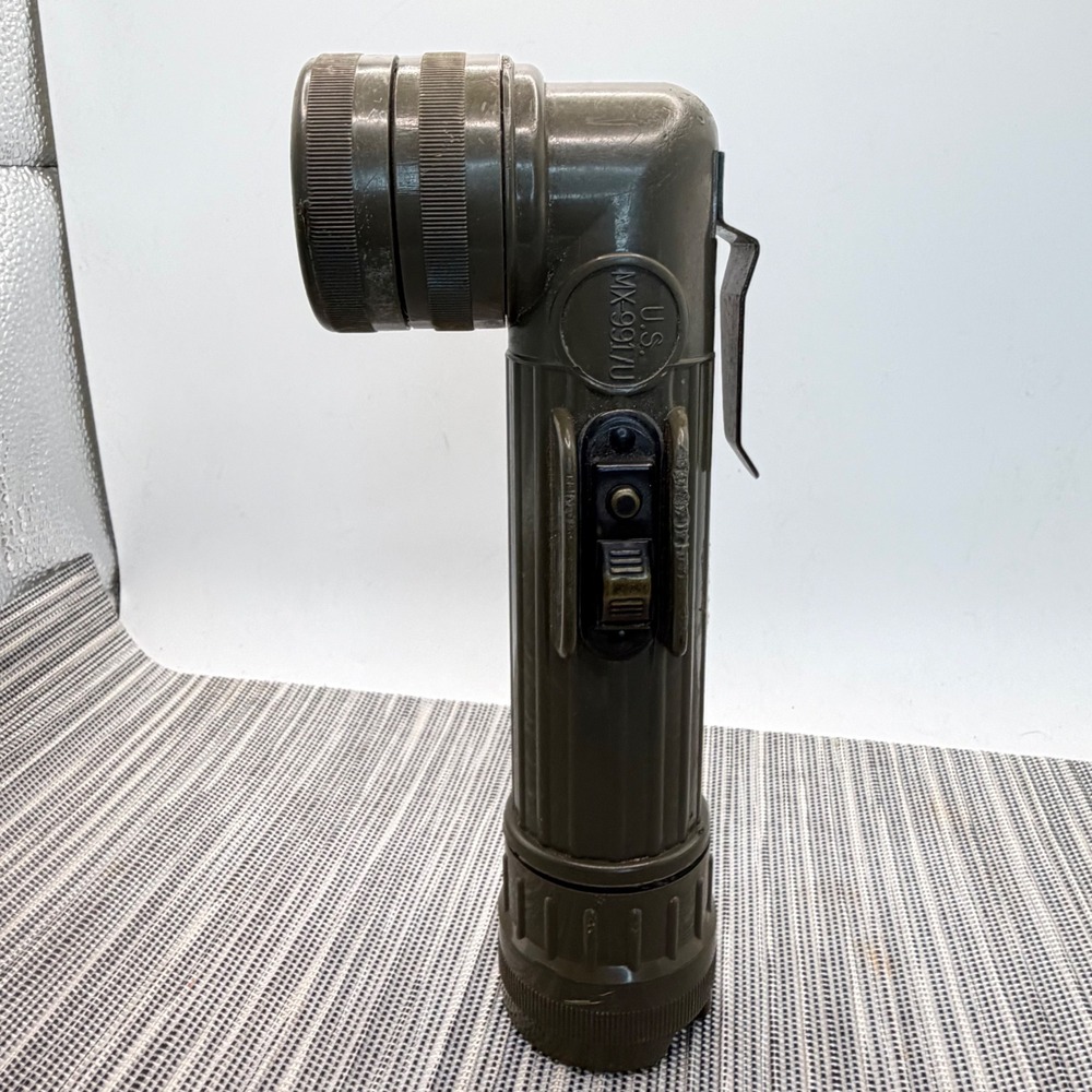 Fulton MX-991/U Flashlight Military Angle Head Olive Drab Green Made in USA